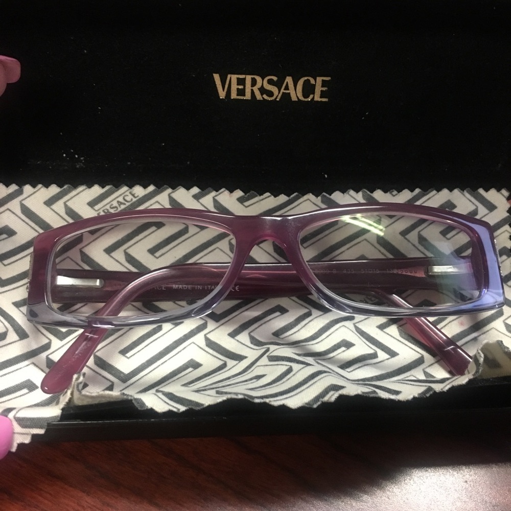💯 VERSACE PURPLE RHINESTONE GLASSES - Picture 5 of 8